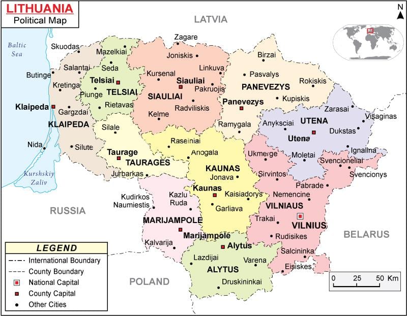 Зураг Литва улс төрийн