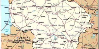 Газрын зураг харагдаж байгаа Литва