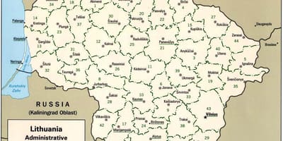 Газрын зураг газрын зураг Литва хотуудаар